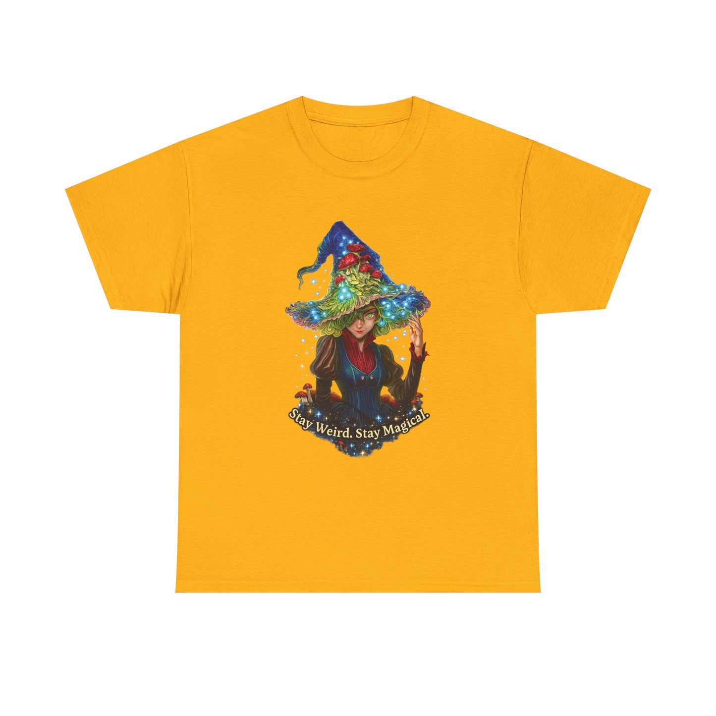 Witchy Graphic Tee – "Stay Weird, Stay Magical" Cotton T‑Shirt